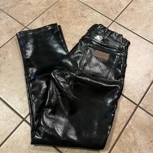 Leather Wrangler Jeans